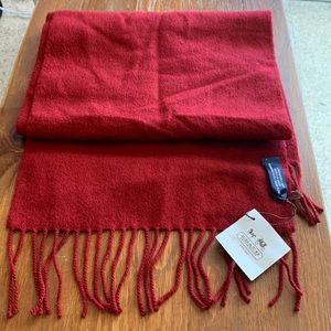 Cashmere Coach Red Winter Scarf